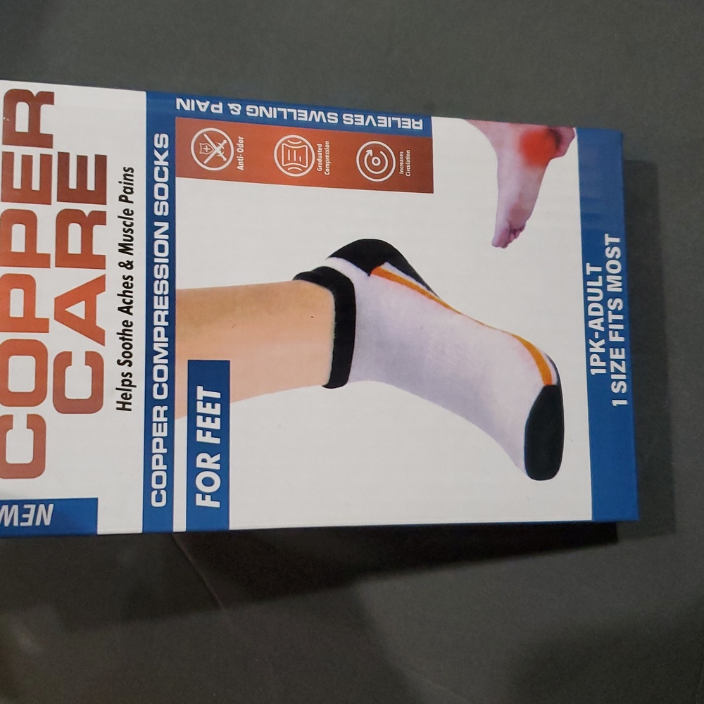 Copper‎ Care copper compression socks for feet for adults new